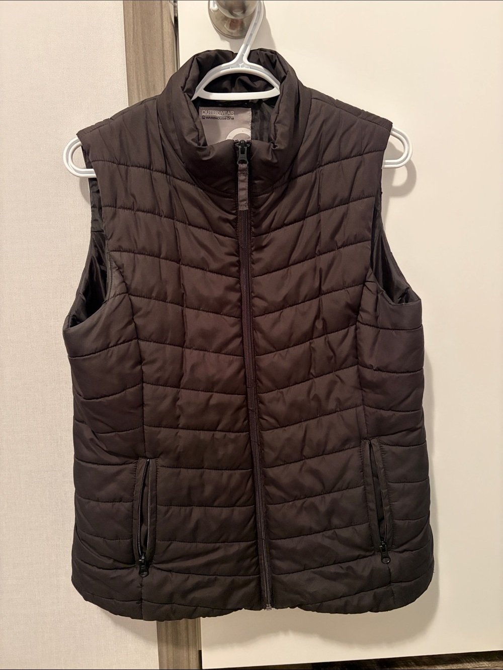 Quilted Black Women's Puffer Vest - Lightweight Layering